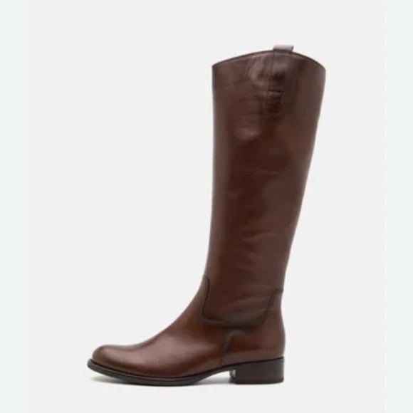 STEVE MADDEN Brown Leather Riding Boots Shoe Tall Equestrian Womens Preppy 7.5 - Picture 1 of 15